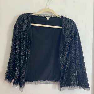 J.Crew Sequin Black Cardigan Size S